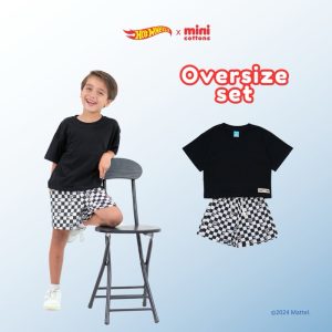 Hot Wheels x Minicottons Kids Set Setelan Oversize Fullprint Anak Laki Laki 2-12 Tahun