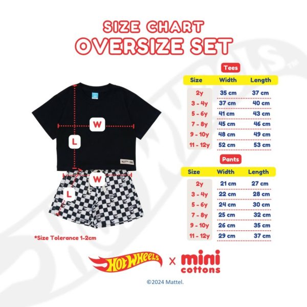 Hot Wheels x Minicottons Kids Set Setelan Oversize Fullprint Anak Laki Laki 2-12 Tahun - Image 8