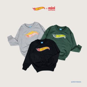 Hot Wheels x Minicottons Sweater Crewneck Top Anak Laki Laki 2-12 Tahun