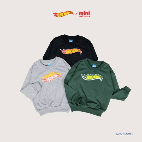 Hot Wheels x Minicottons Sweater Crewneck Top Anak Laki Laki 2-12 Tahun - Image 2