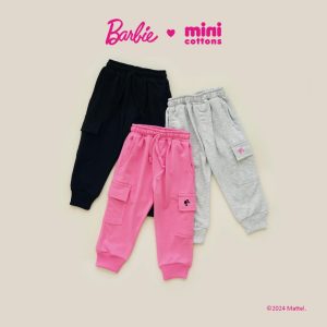 Barbie x Minicottons Jogger Cargo Pants Celana anak Perempuan 2-12 Tahun