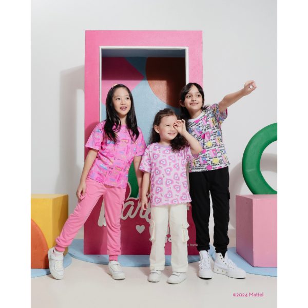 Barbie x Minicottons Jogger Cargo Pants Celana anak Perempuan 2-12 Tahun - Image 3