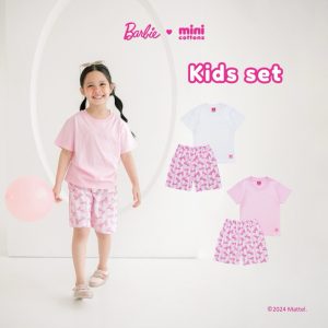 Barbie x Minicottons Kids Set Setelan Fullprint Anak Perempuan 2-12 Tahun