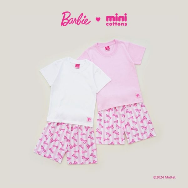 Barbie x Minicottons Kids Set Setelan Fullprint Anak Perempuan 2-12 Tahun - Image 2