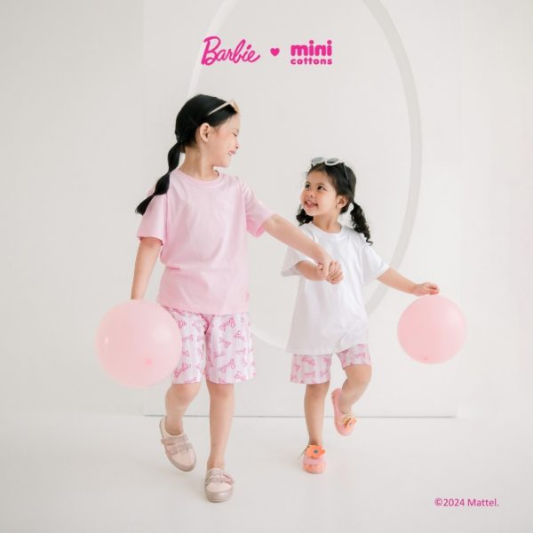 Barbie x Minicottons Kids Set Setelan Fullprint Anak Perempuan 2-12 Tahun - Image 3